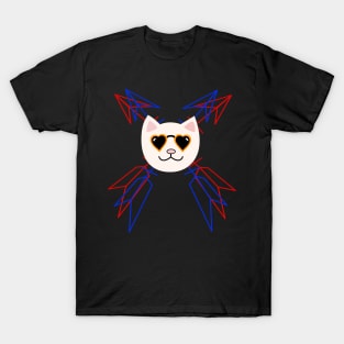 3D Space COOL FUNNY Cat T-Shirt